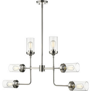 Calliope 6 Light 41.5 inch Polished Nickel Chandelier Ceiling Light