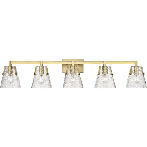 Analia 5 Light 45.75 inch Modern Gold Vanity Wall Light