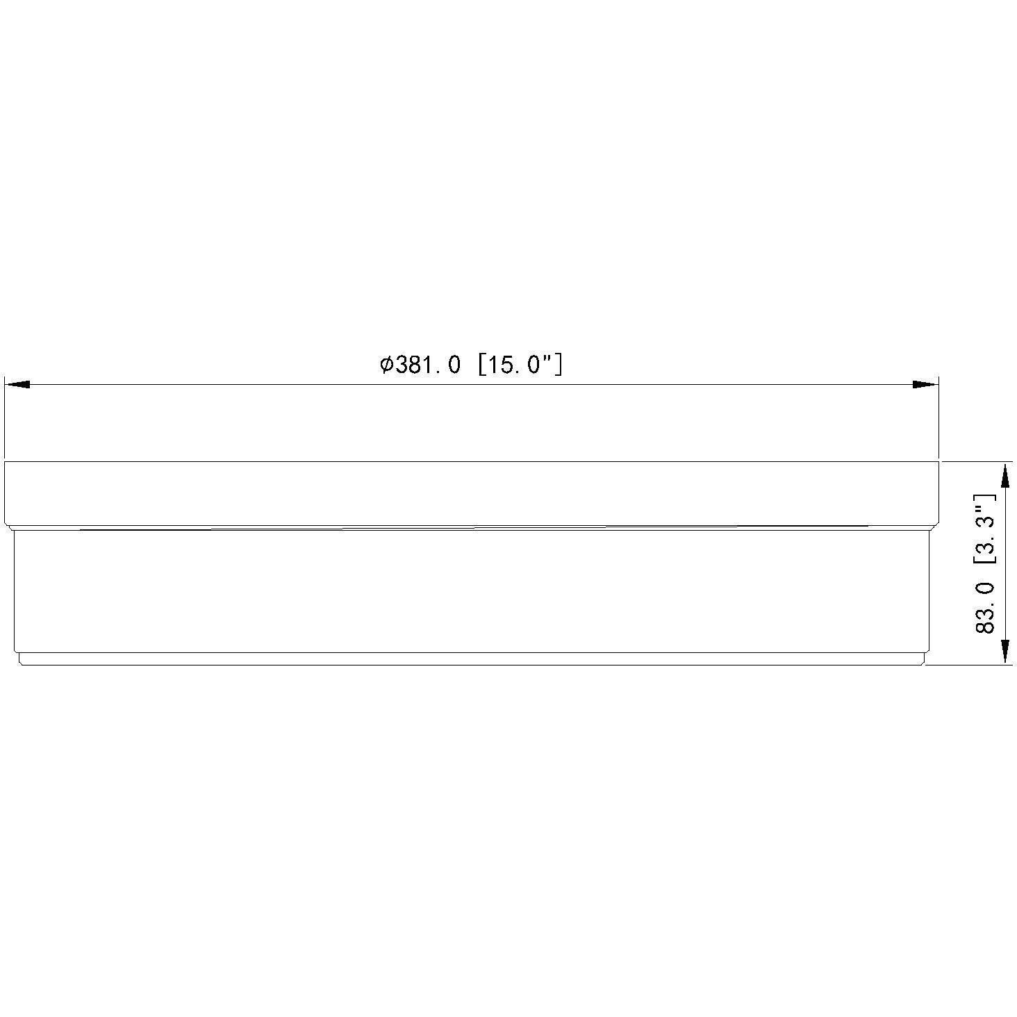 Anders LED 15 inch Rubbed Brass Flush Mount Ceiling Light