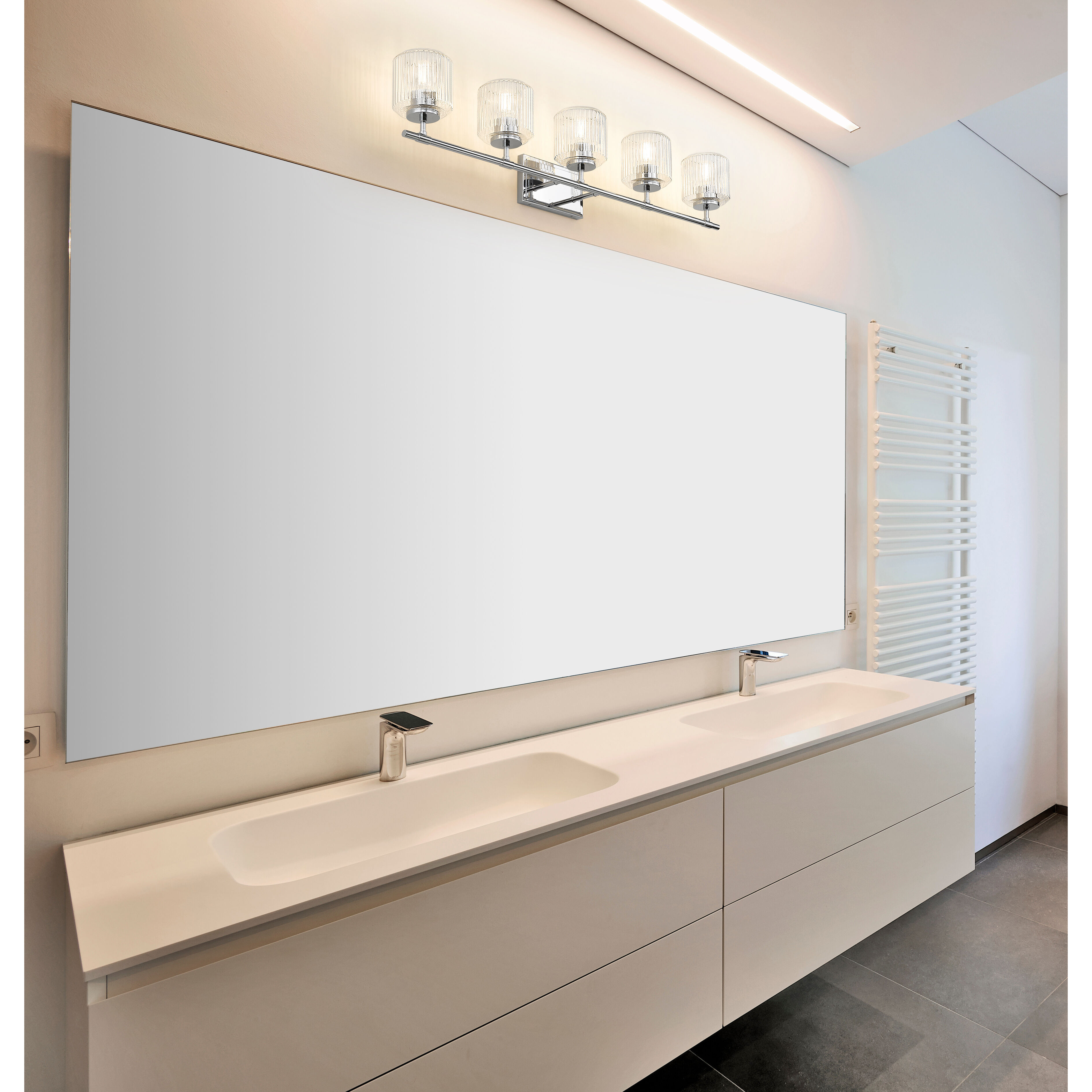 Landon 5 Light 42 inch Chrome Vanity Wall Light