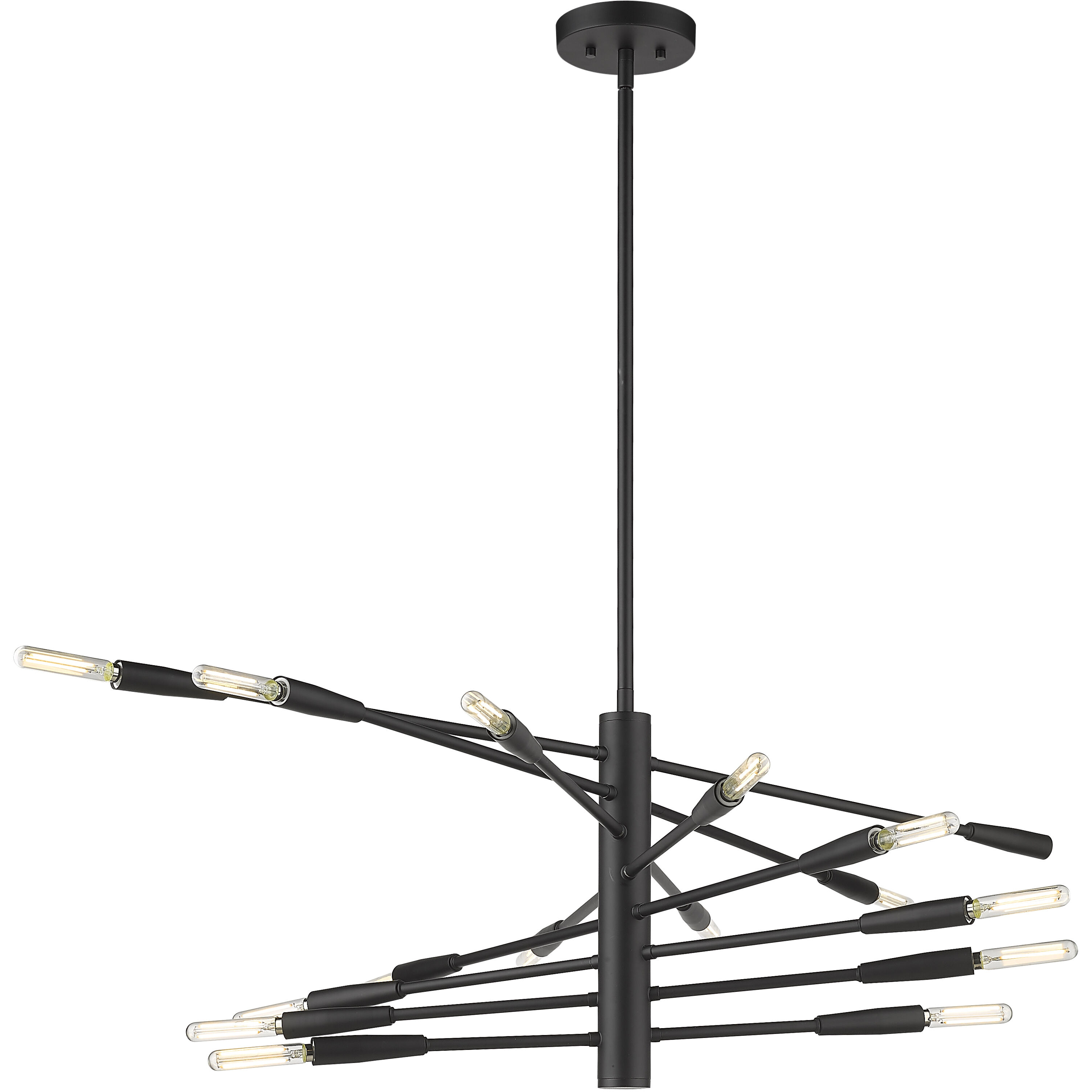 Ascension 16 Light 32 inch Matte Black Chandelier Ceiling Light