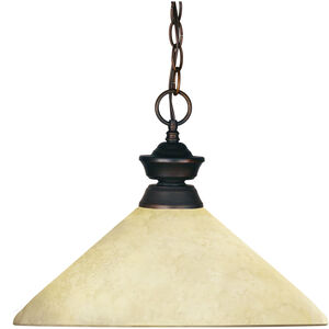 Riviera 1 Light 14 inch Olde Bronze Pendant Ceiling Light in 5, Angular Golden Mottle Glass