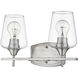 Joliet 2 Light 15 inch Brushed Nickel Vanity Wall Light
