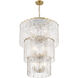Glacier 12 Light 27.5 inch Modern Gold Chandelier Ceiling Light