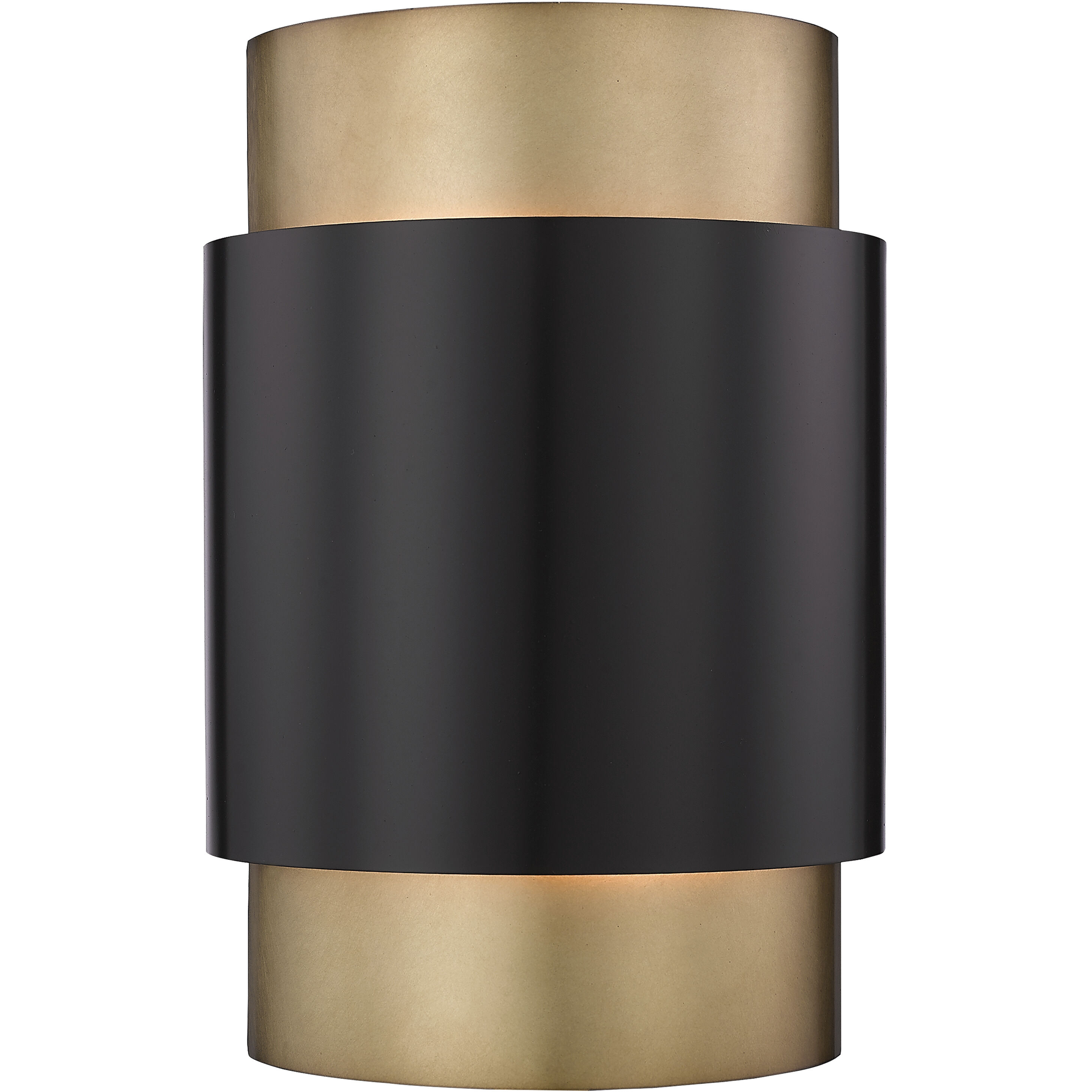 Harlech 2 Light 8.5 inch Bronze and Rubbed Brass Wall Sconce Wall Light in Bronze and Brass