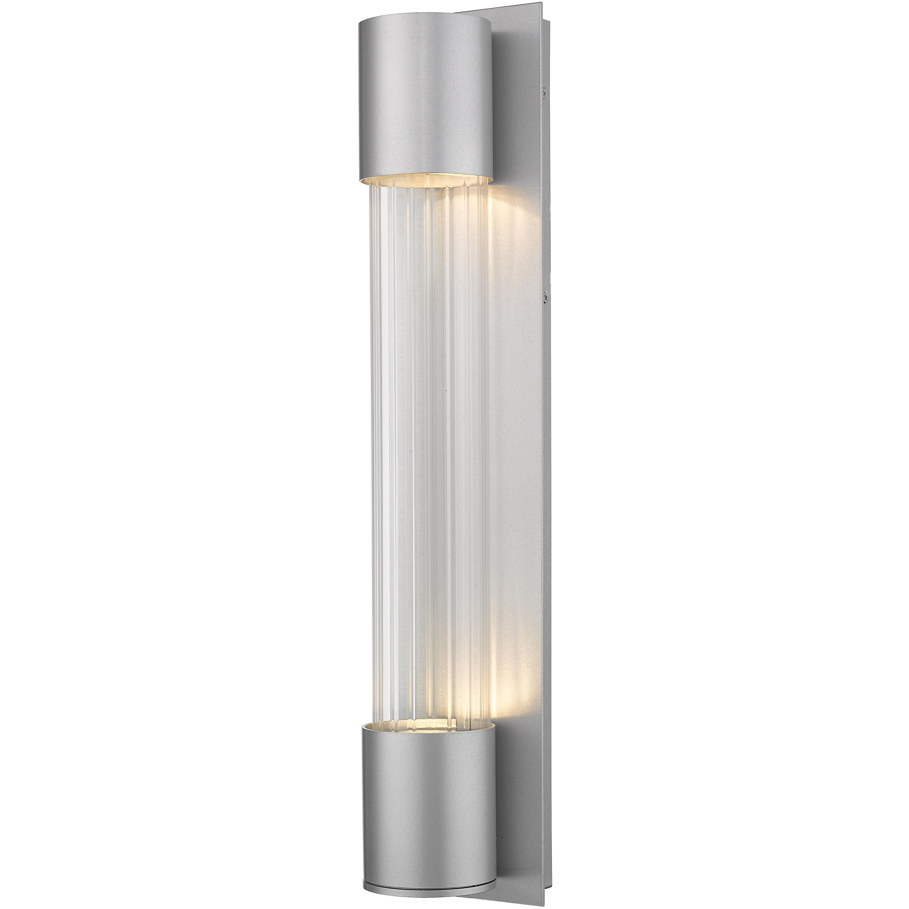 Striate Outdoor Wall Light in Silver