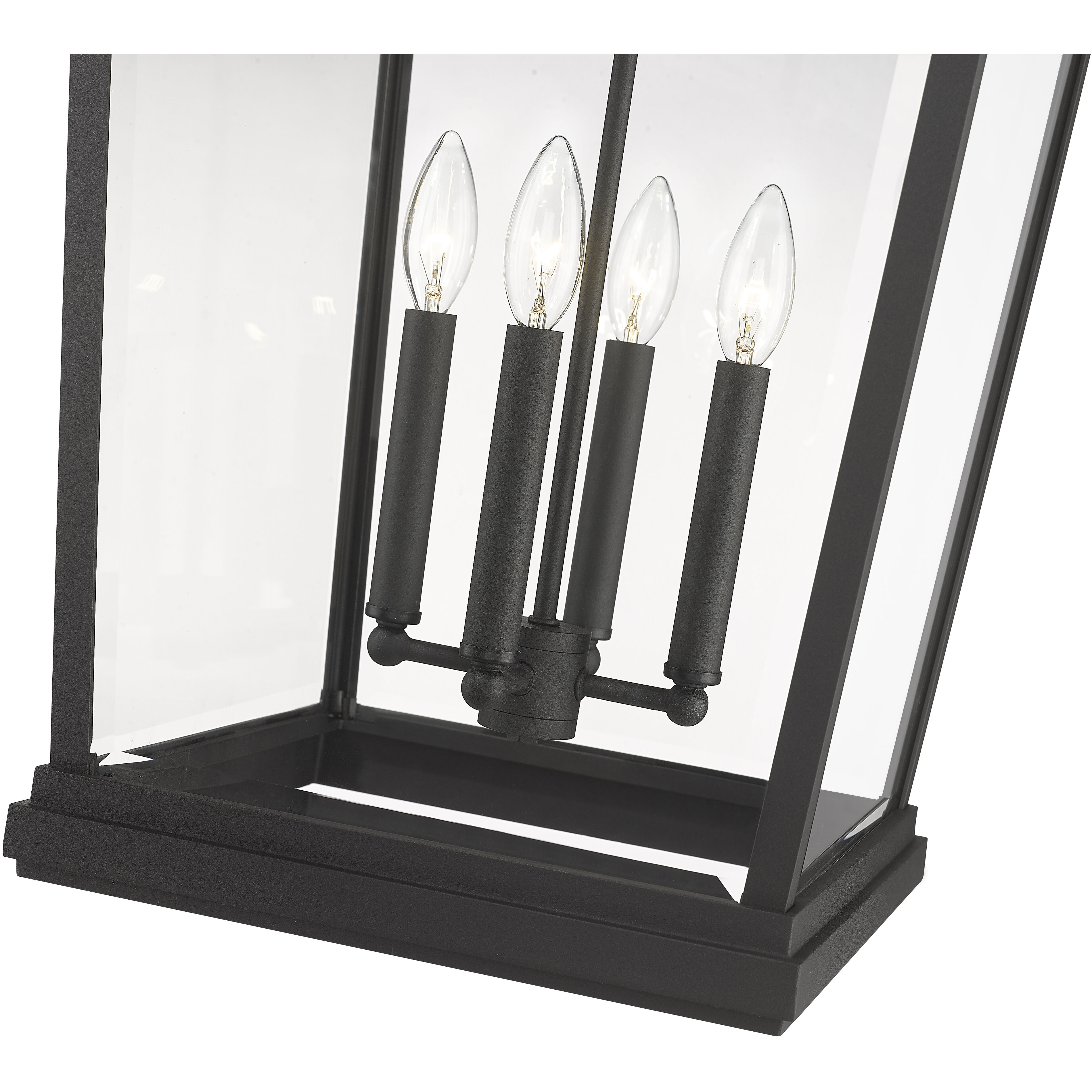 Beacon 4 Light 16 inch Black Outdoor Chain Mount Ceiling Fixture