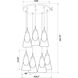 Aimie 7 Light 18 inch Matte Black Chandelier Ceiling Light