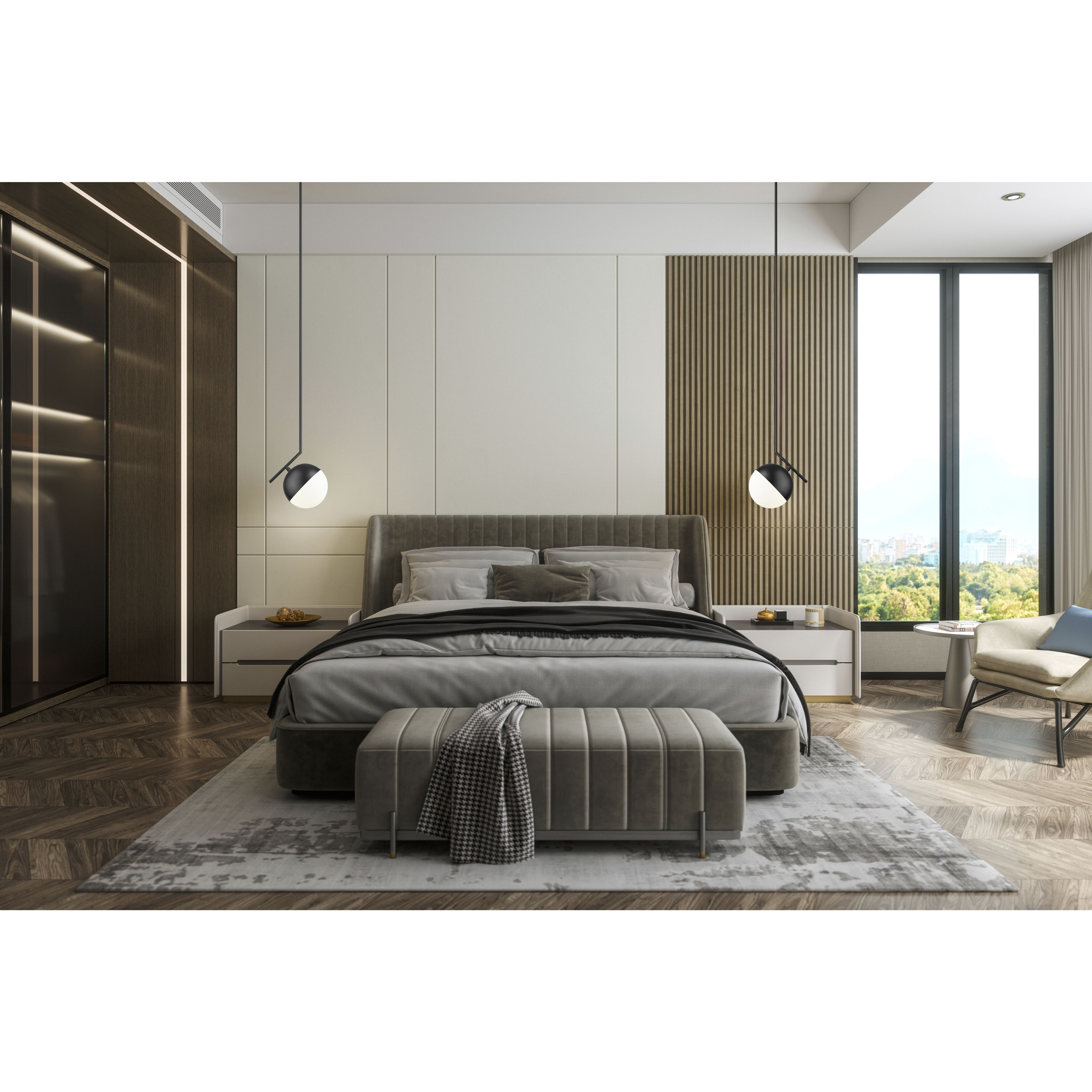 Realm Sphere 1 Light 10.75 inch Matte Black Pendant Ceiling Light