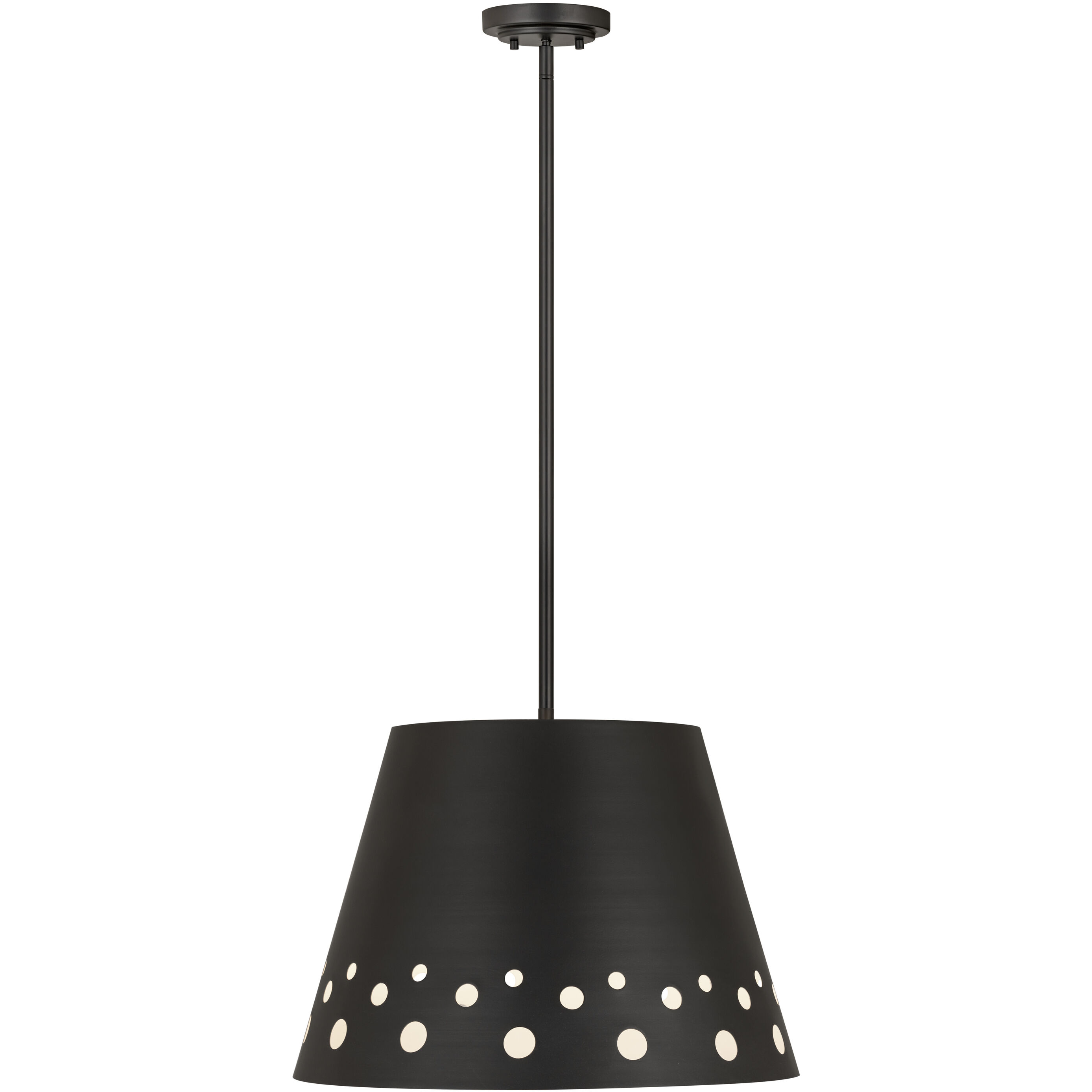 Katie 1 Light 18 inch Matte Black Chandelier Ceiling Light