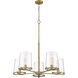 Callista 5 Light 33 inch Rubbed Brass Chandelier Ceiling Light
