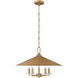 Rialto 5 Light 22 inch Signature Gold Pendant Ceiling Light