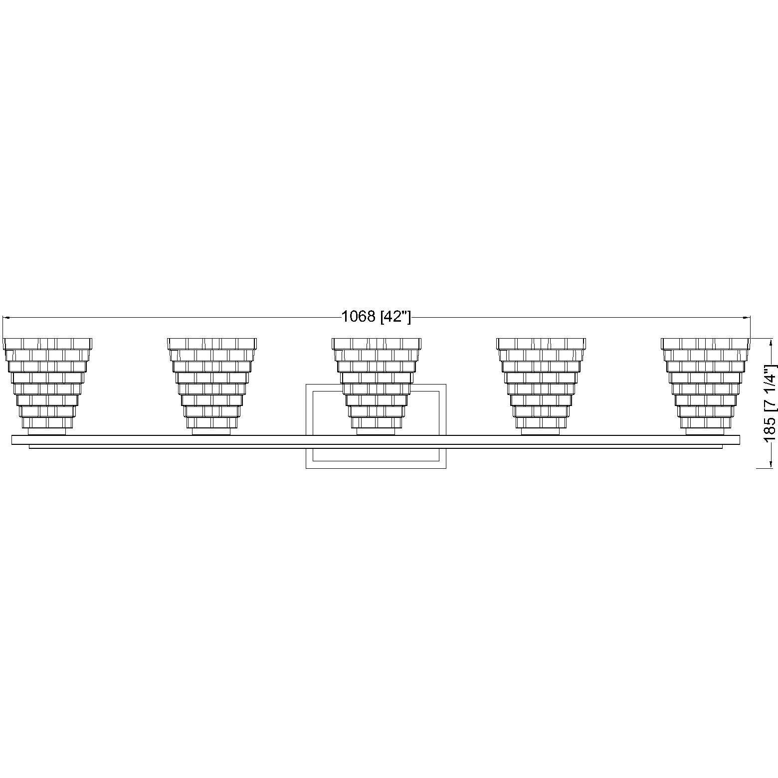 Annalise 5 Light 42 inch Chrome Vanity Wall Light