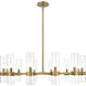 Datus 12 Light 43.5 inch Rubbed Brass Chandelier Ceiling Light