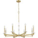 Kaden 8 Light 36.5 inch Modern Gold Chandelier Ceiling Light