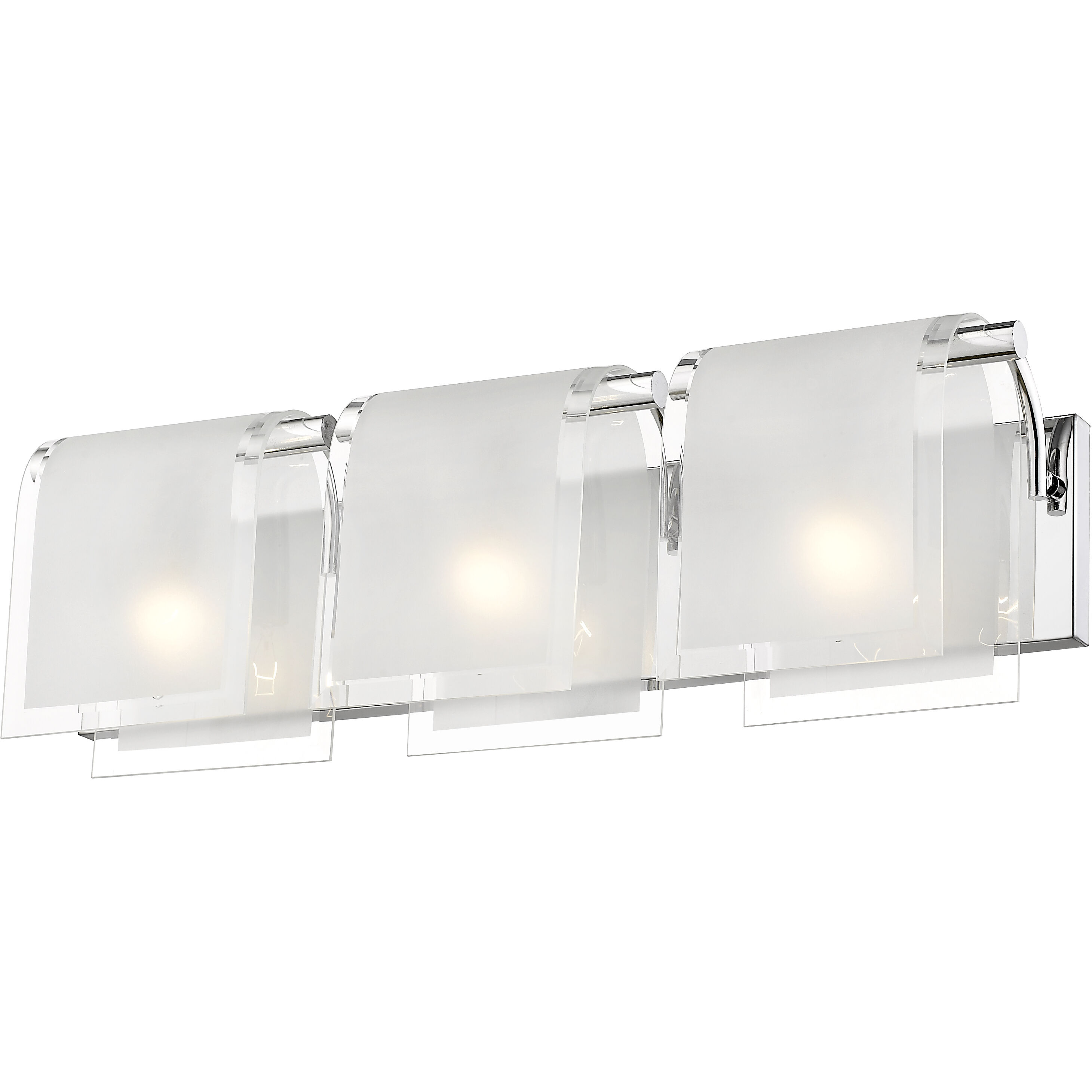 Zephyr 3 Light 23.13 inch Chrome Vanity Wall Light