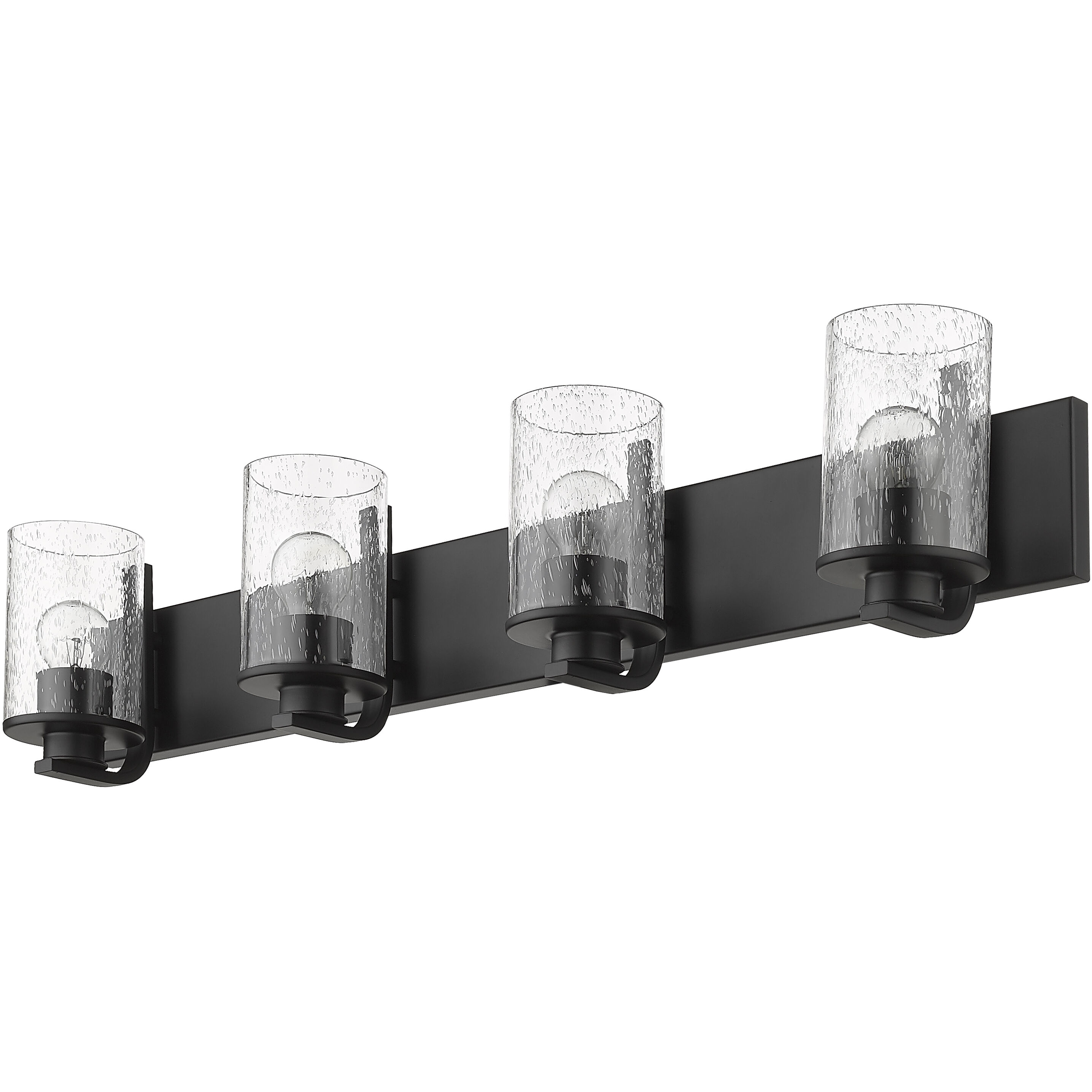 Beckett 4 Light 34 inch Matte Black Vanity Wall Light