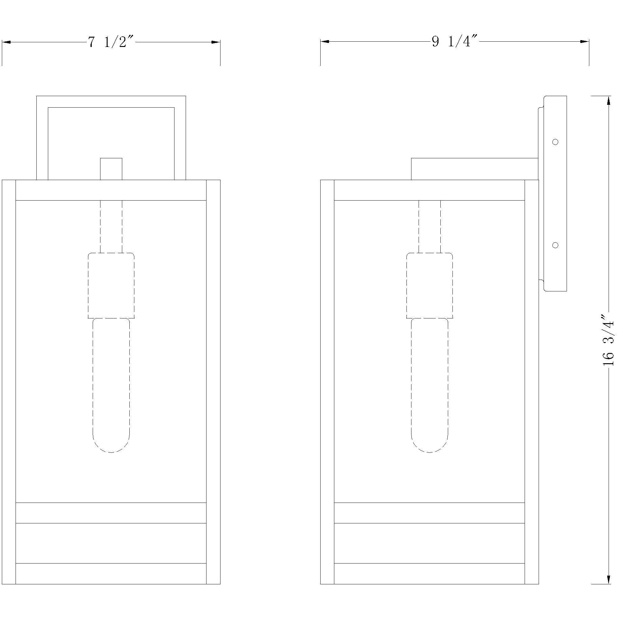 Nuri 1 Light 17.5 inch Black Outdoor Wall Light