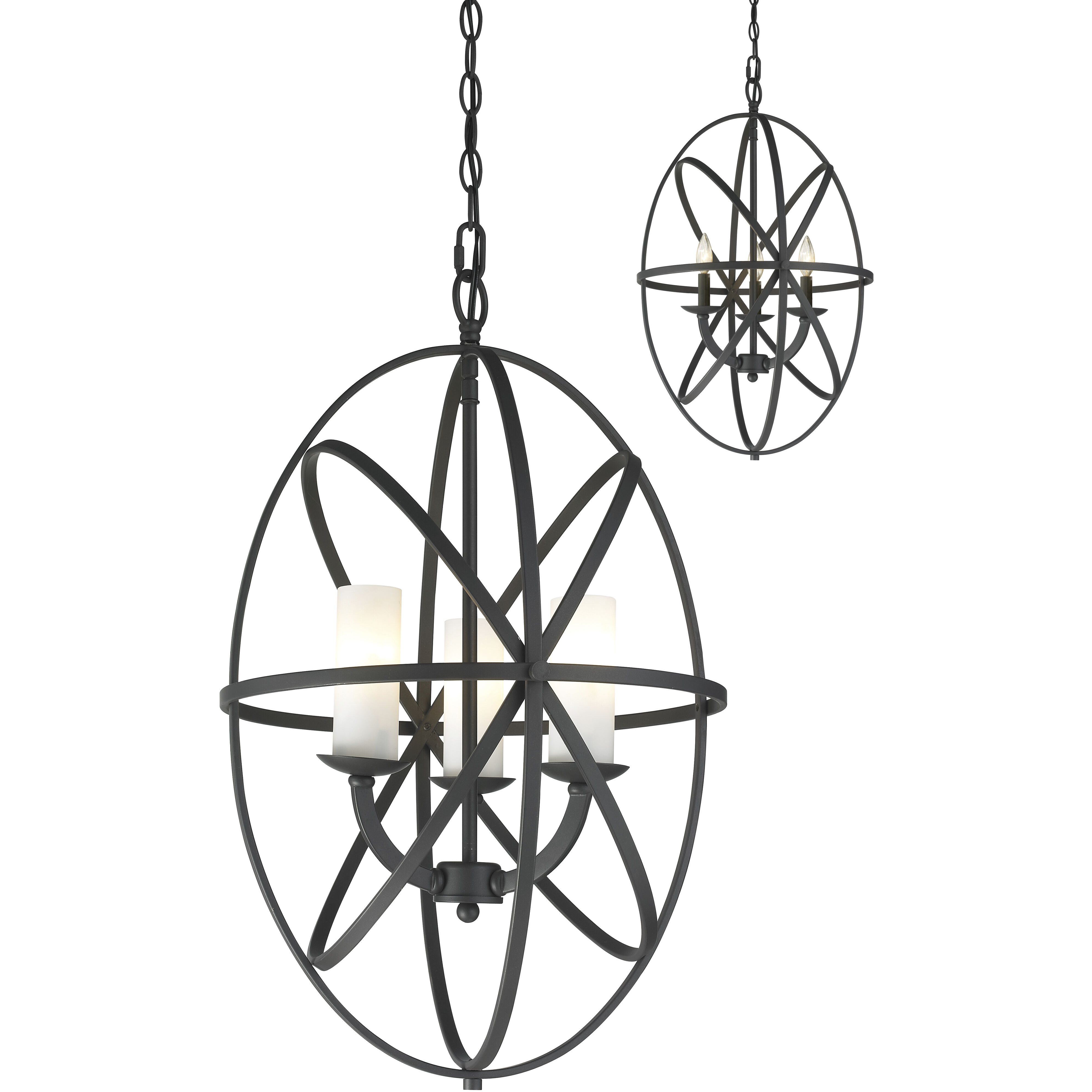 Aranya 3 Light 16 inch Bronze Chandelier Ceiling Light