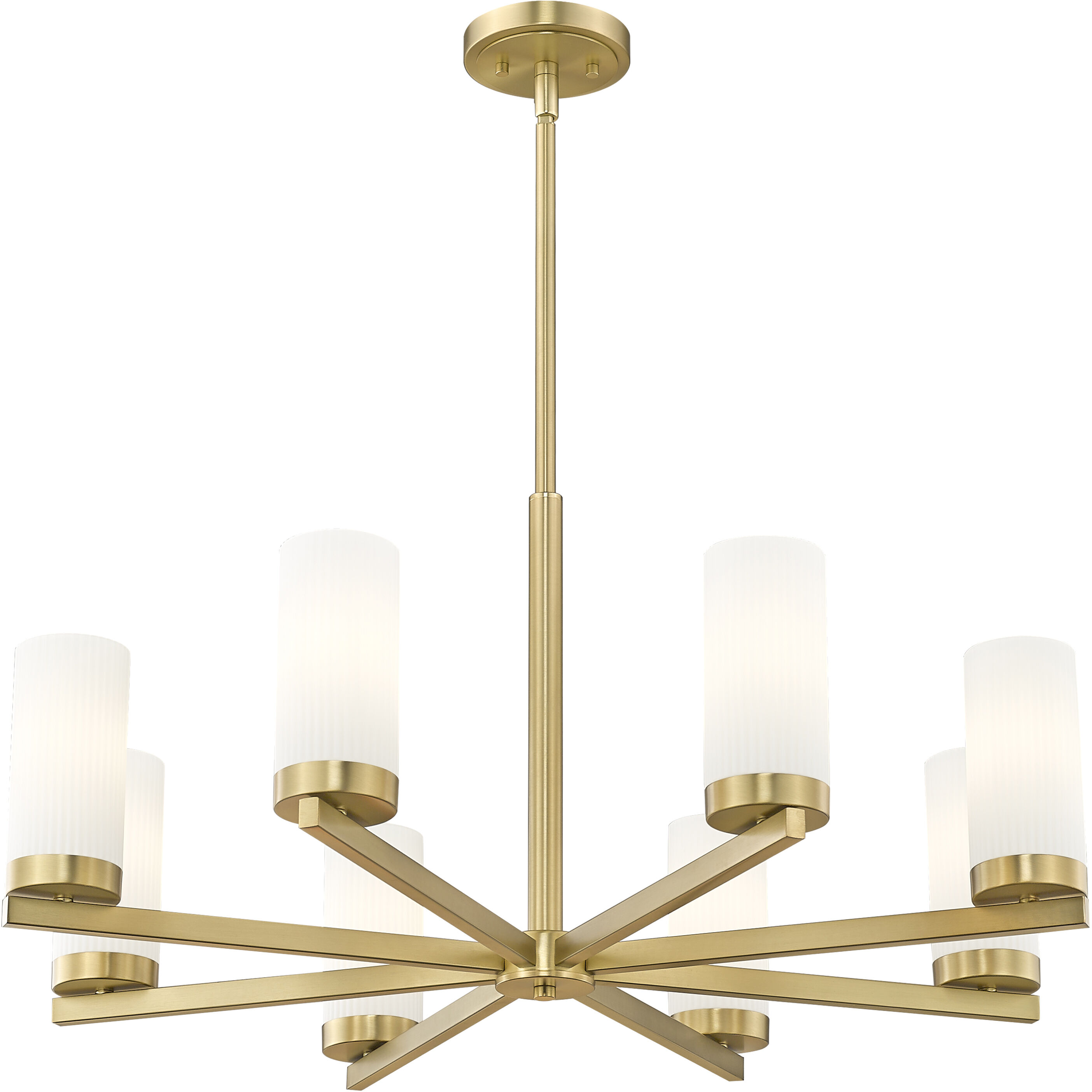Danica 8 Light 31.5 inch Modern Gold Chandelier Ceiling Light