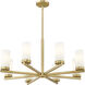 Danica 8 Light 31.5 inch Modern Gold Chandelier Ceiling Light