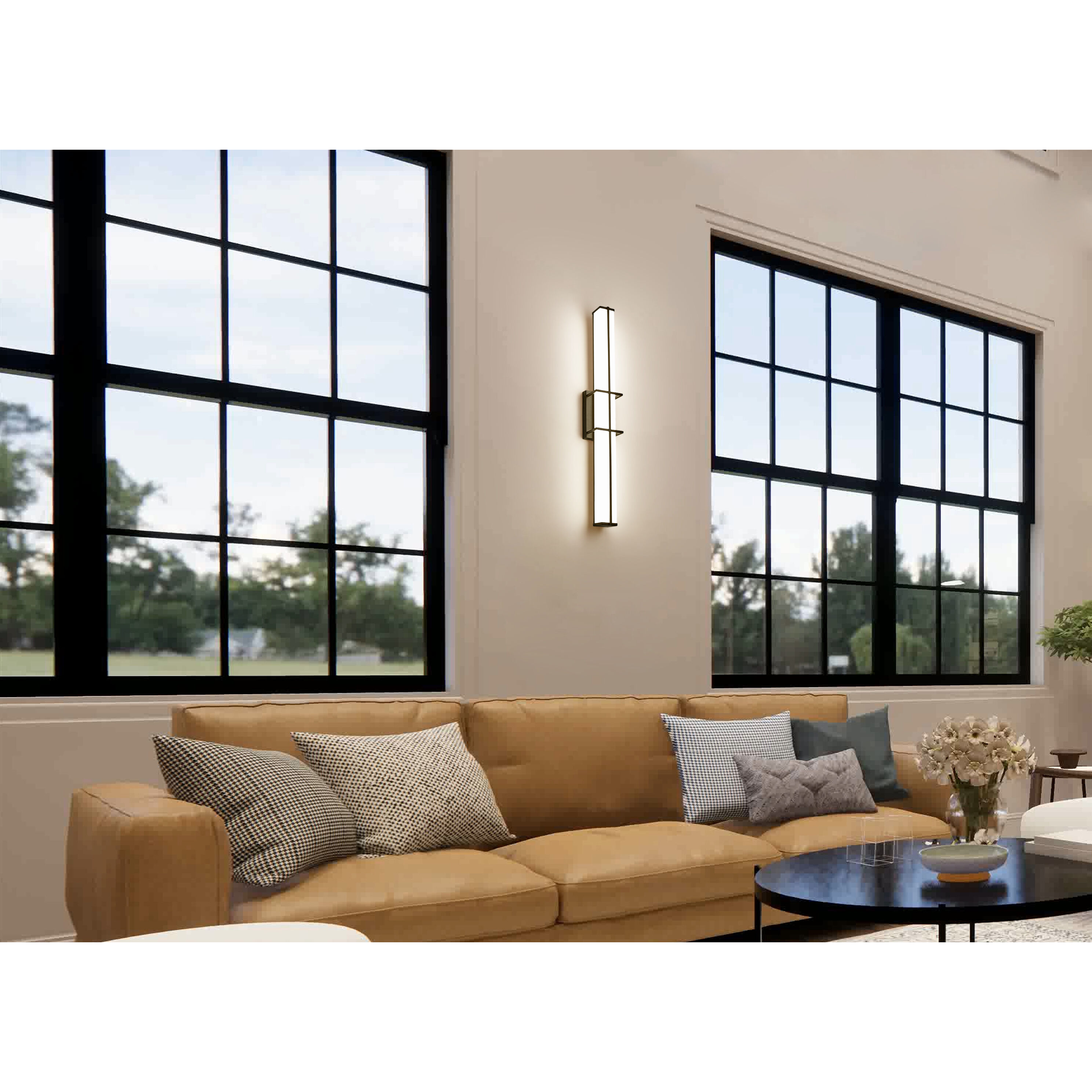 Harrison LED 32 inch Matte Black Vanity Wall Light