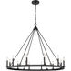 Barclay 12 Light 48 inch Matte Black Chandelier Ceiling Light