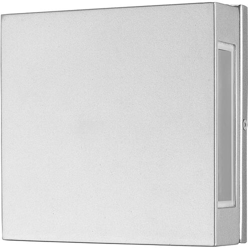 Quadrate LED 9.25 inch Silver Outdoor Wall Light