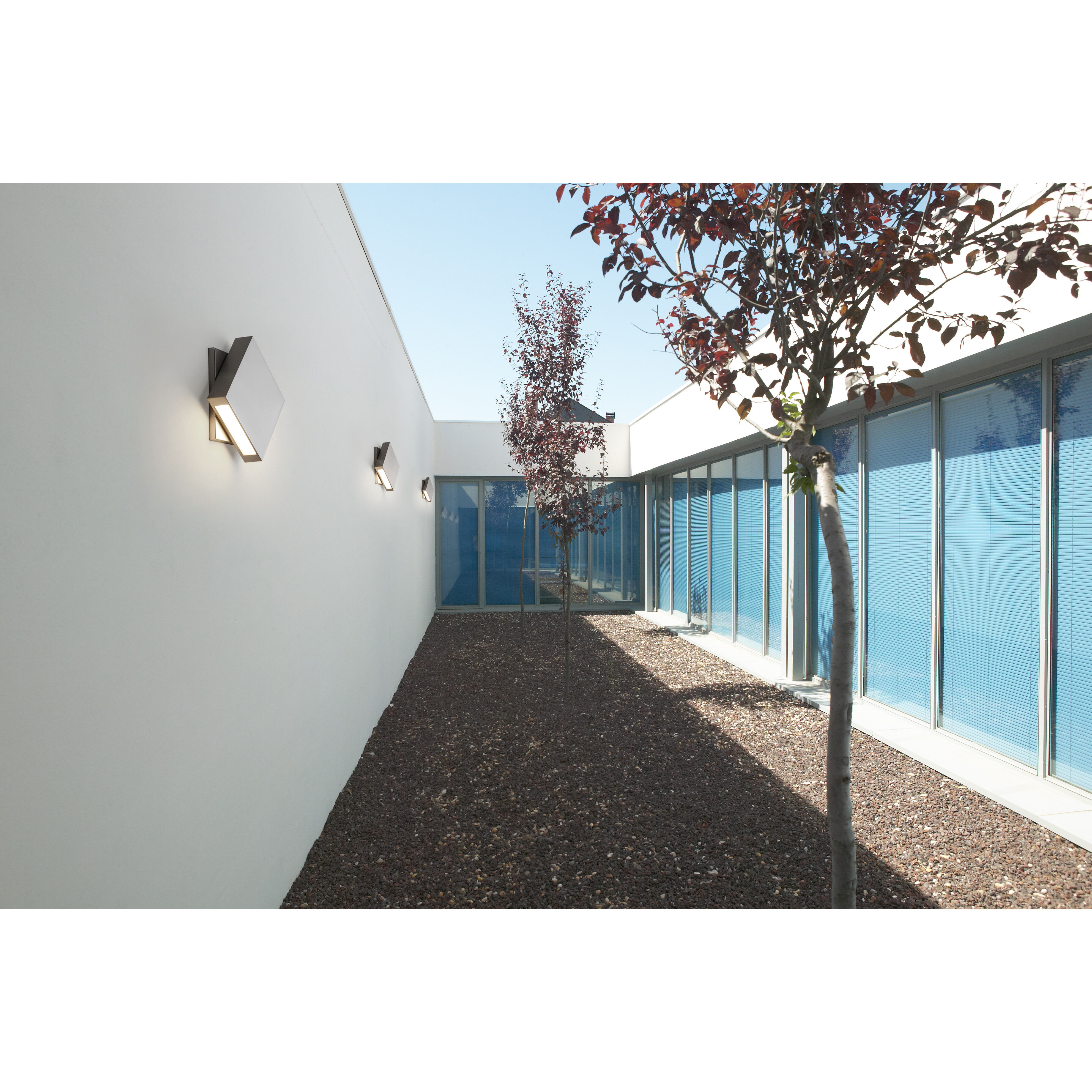 Quadrate LED 11 inch Silver Outdoor Wall Light