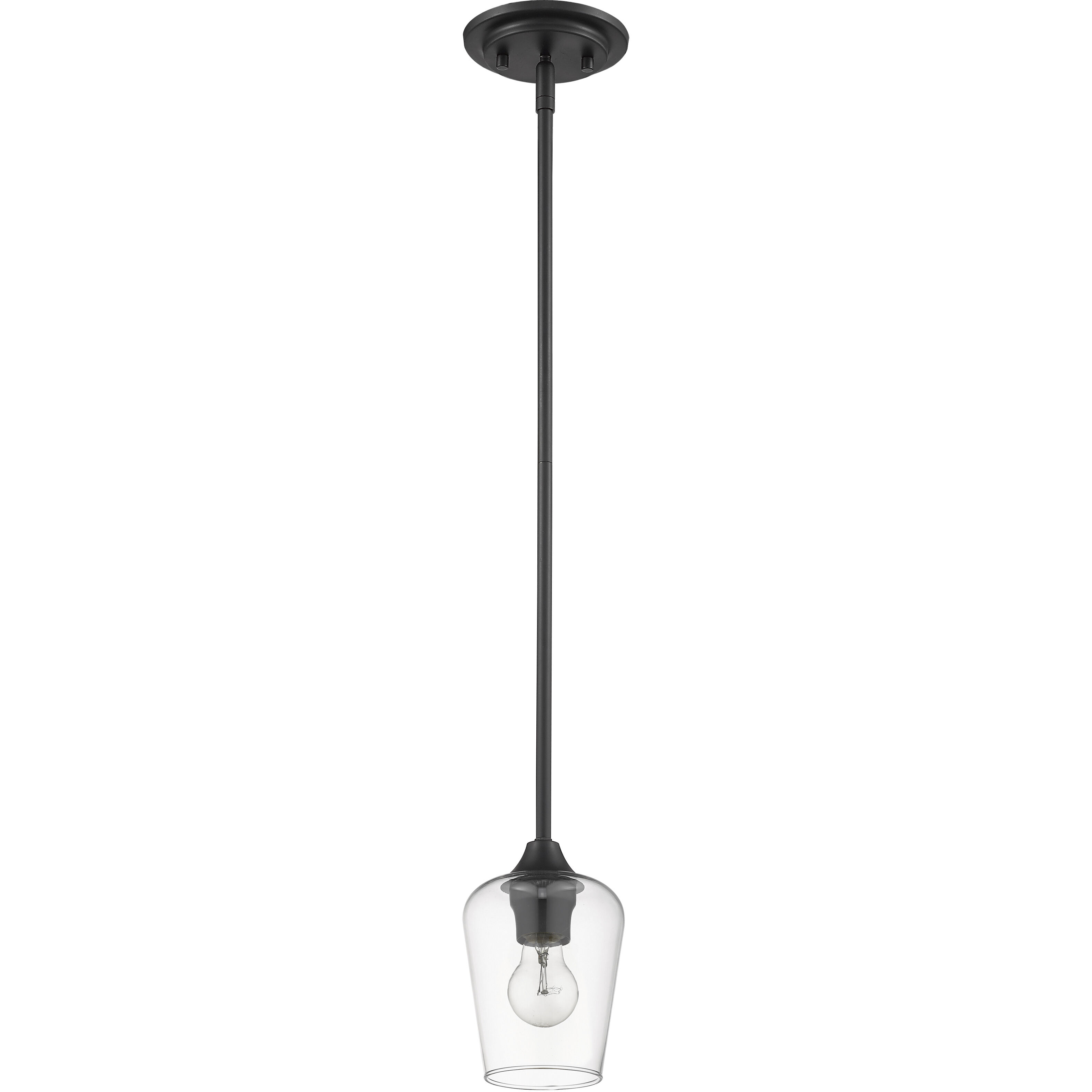 Joliet 1 Light 5.5 inch Matte Black Pendant Ceiling Light