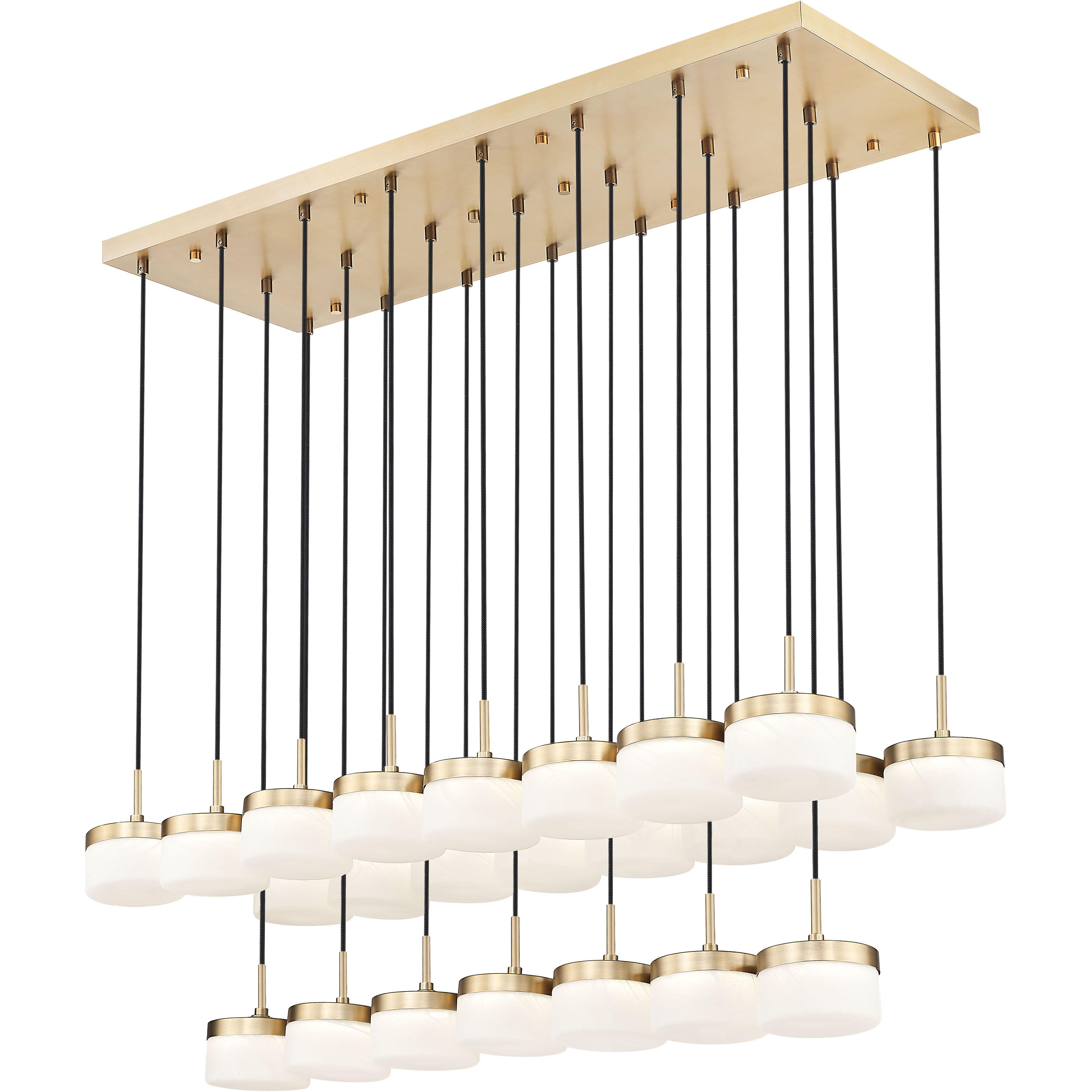 Renaud LED 58.75 inch Modern Gold Linear Chandelier Ceiling Light