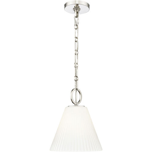 Alaric 1 Light 10 inch Polished Nickel Pendant Ceiling Light