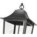 Gannon 3 Light 10 inch Black Outdoor Chain Mount Ceiling Fixture in G9