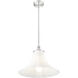 Fleur 1 Light 16 inch Brushed Nickel Pendant Ceiling Light