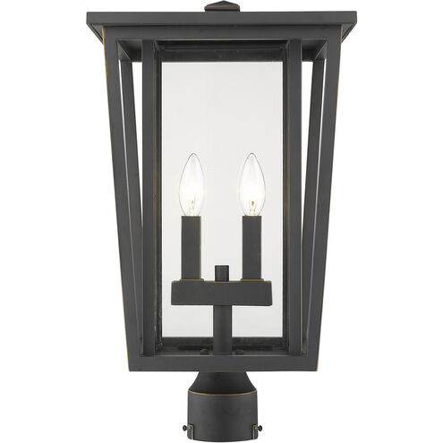 Seoul 2 Light 19.75 inch Oil Rubbed Bronze Outdoor Post Mount Fixture in 13