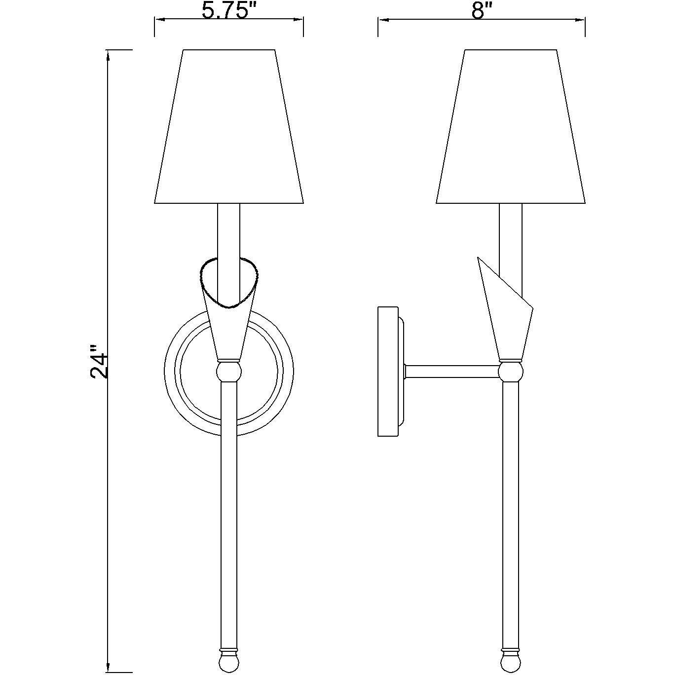 Claudelle Wall Sconce Wall Light in Tundra White and Modern Gold