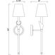 Claudelle Wall Sconce Wall Light in Textured White and Modern Gold