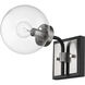 Parsons 1 Light 6 inch Matte Black and Brushed Nickel Wall Sconce Wall Light
