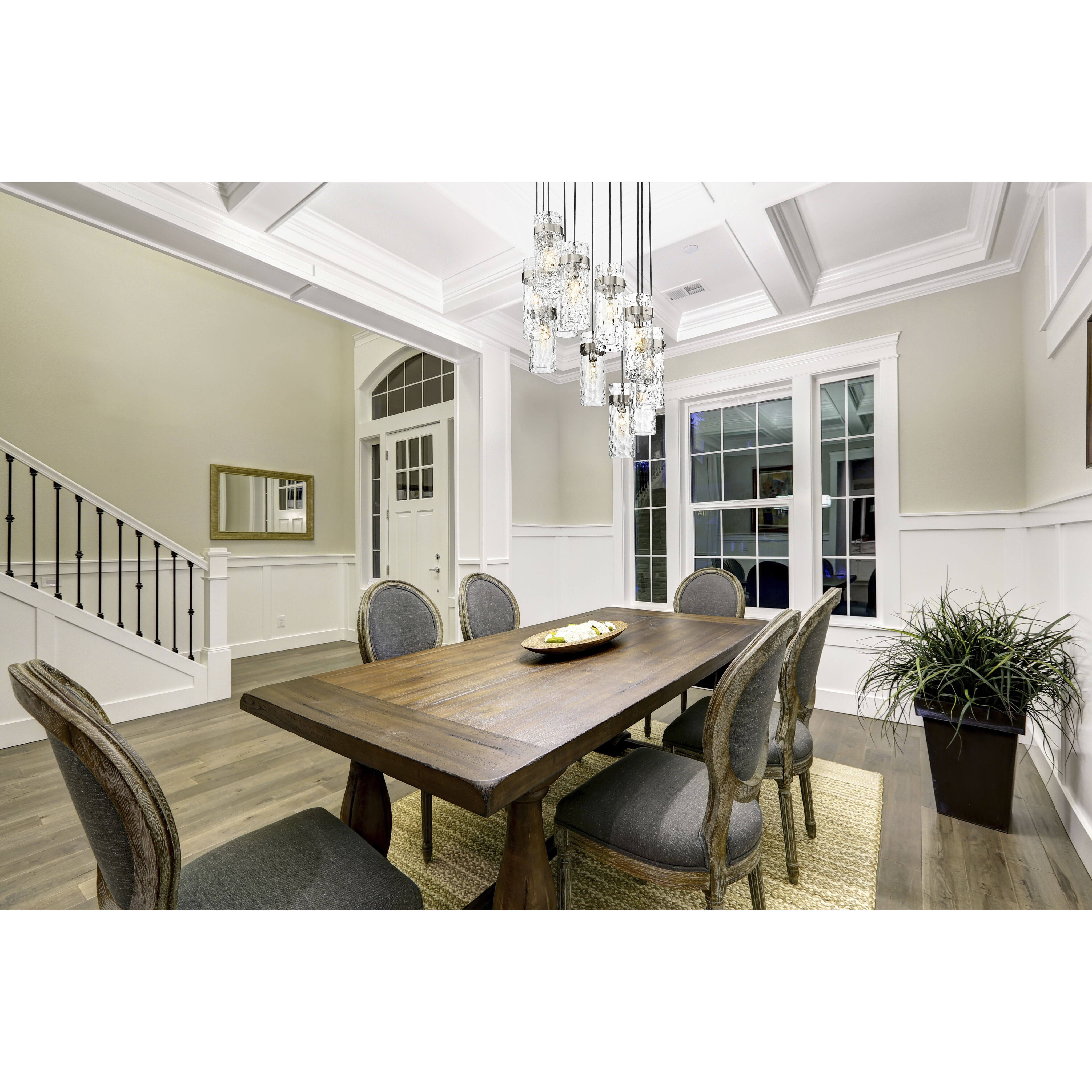 Fontaine 11 Light 26.25 inch Brushed Nickel Chandelier Ceiling Light