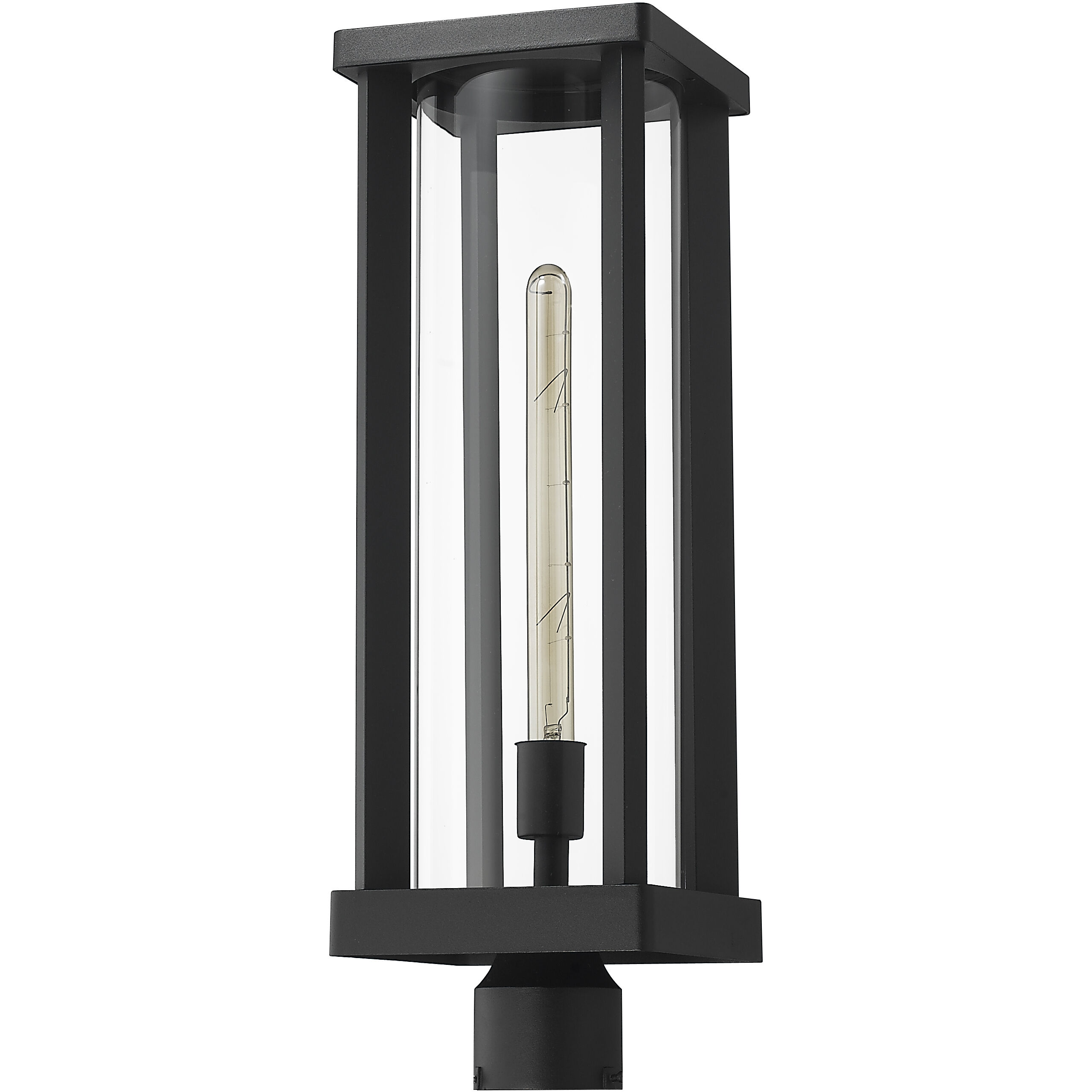 Glenwood 1 Light 20 inch Black Outdoor Post Mount Fixture