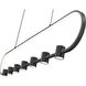 Saros LED 54 inch Matte Black Linear Chandelier Ceiling Light