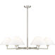 Leila 6 Light 44 inch Brushed Nickel Chandelier Ceiling Light