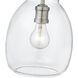 Bella 1 Light 8 inch Matte Black and Brushed Nickel Pendant Ceiling Light