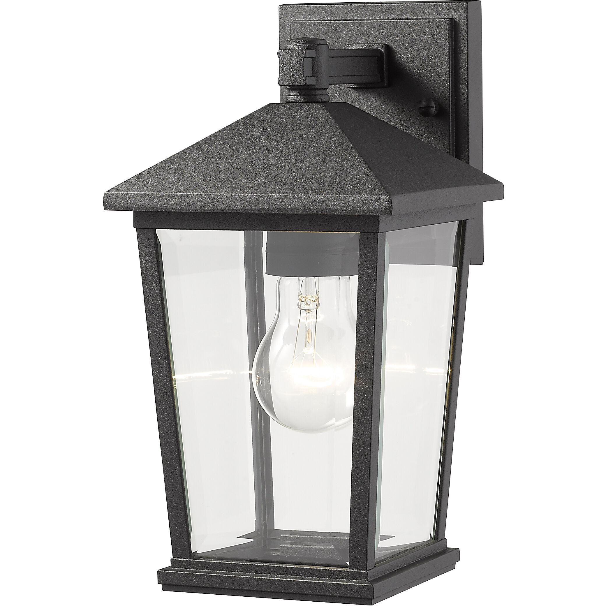 Beacon 1 Light 11.5 inch Black Outdoor Wall Light