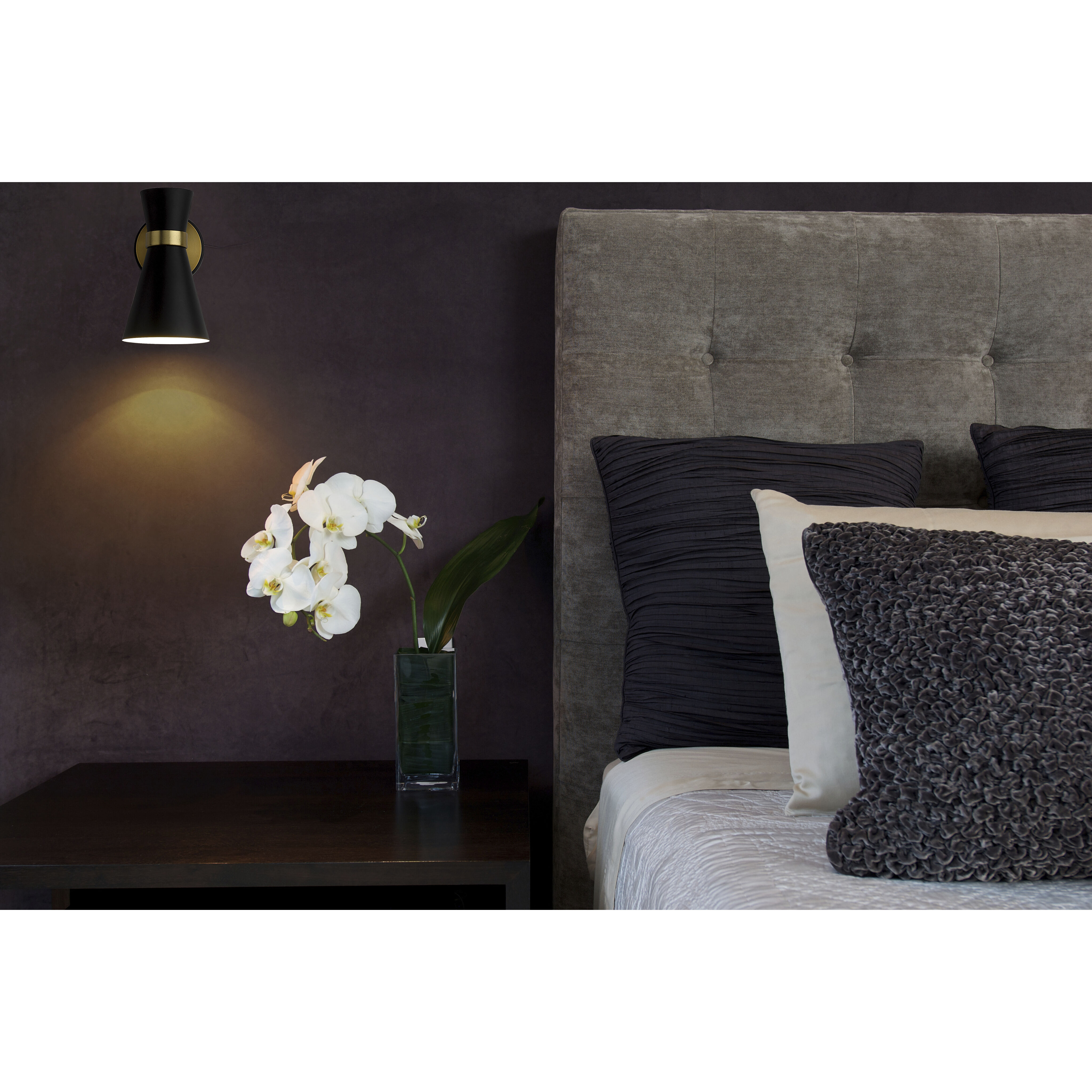 Soriano 1 Light 5.5 inch Matte Black and Heritage Brass Wall Sconce Wall Light