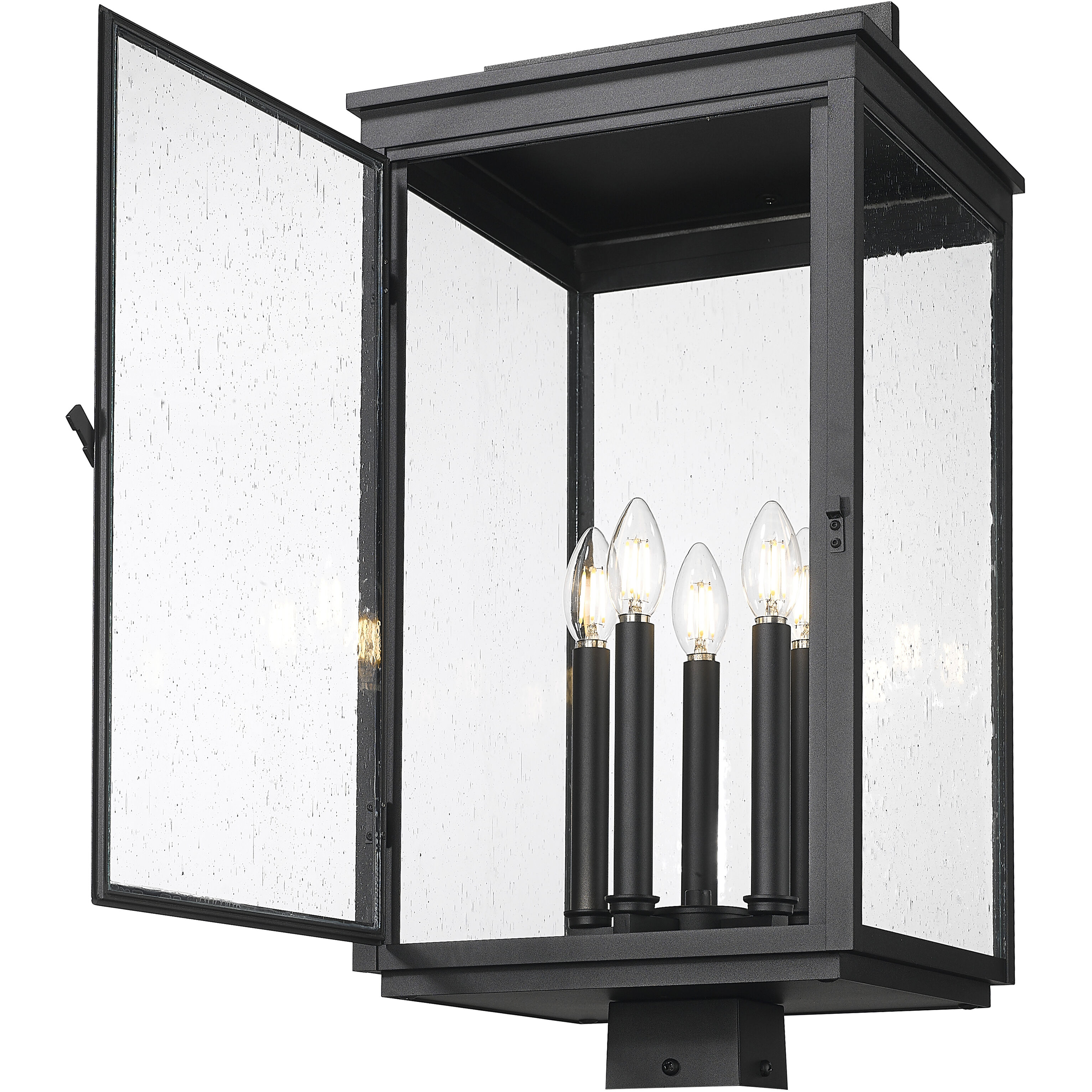 Hartwell 5 Light 25.25 inch Sand Black Outdoor Post Mount Fixture