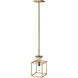 Quadra 1 Light 8 inch Olde Brass/Bronze Pendant Ceiling Light in Olde Brass and Bronze