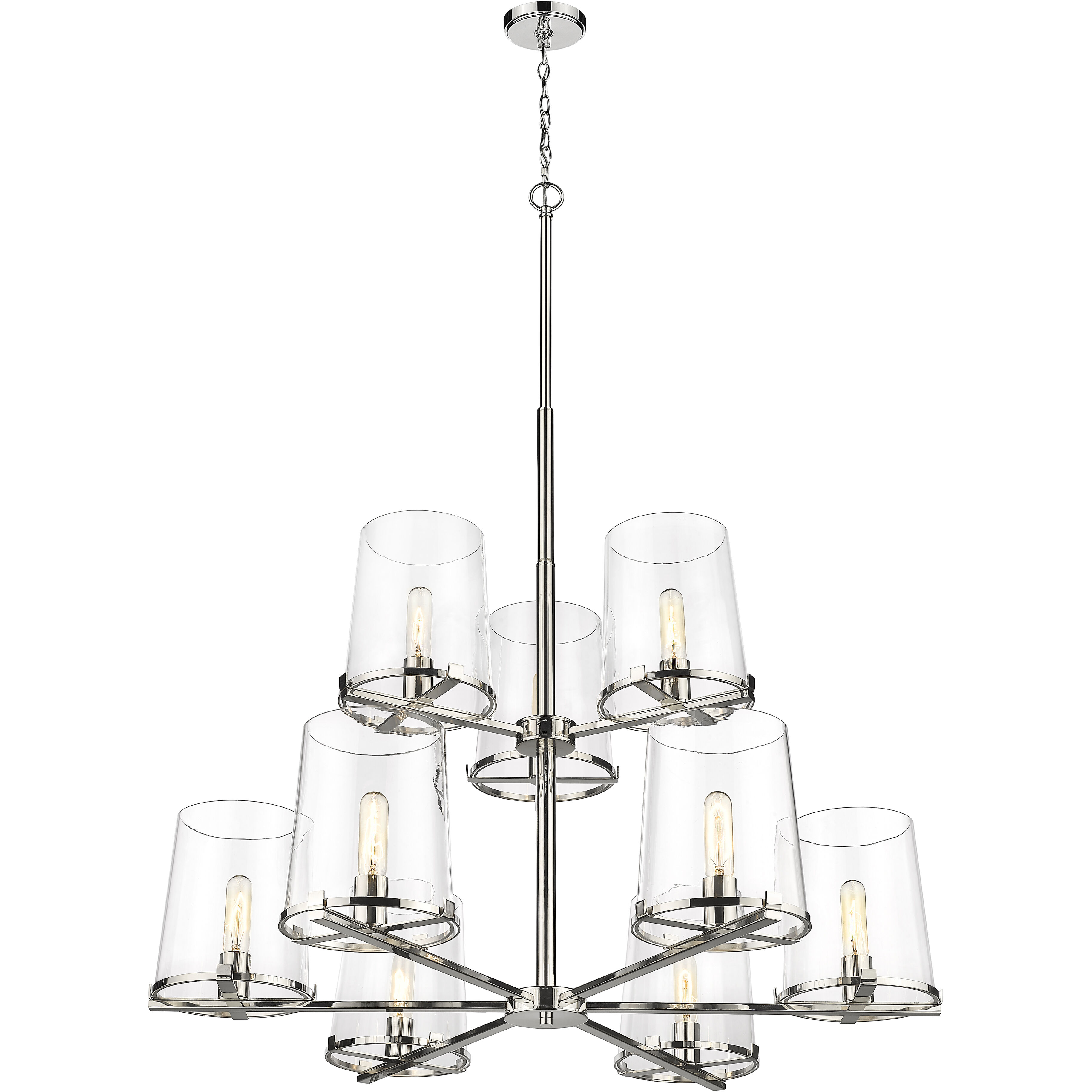 Callista 9 Light 38 inch Polished Nickel Chandelier Ceiling Light