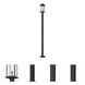 Portland 1 Light 117 inch Black Outdoor Post Mounted Fixture