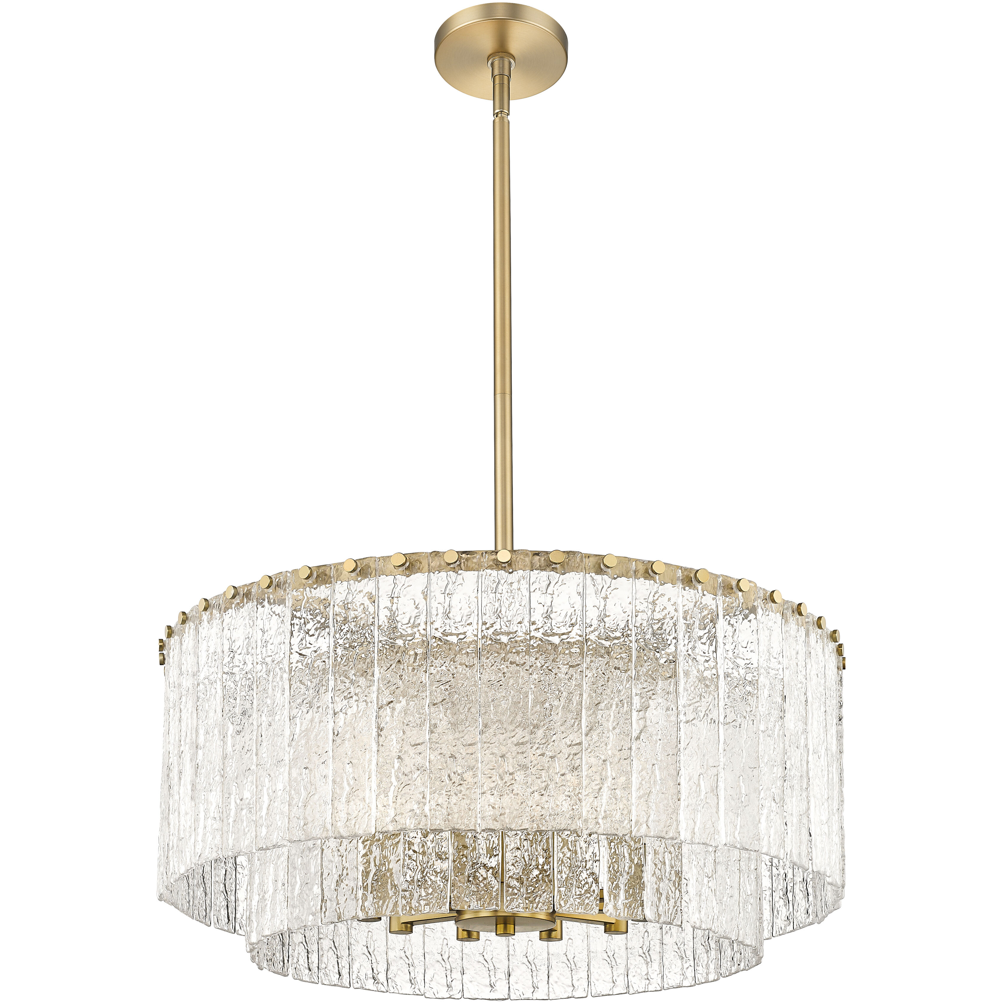 Glacier 10 Light 27.5 inch Modern Gold Pendant Ceiling Light